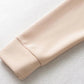 Loose Hooded Letters Labeling Pullover Sweater  Irregular Asymmetric Drawstring Short Top