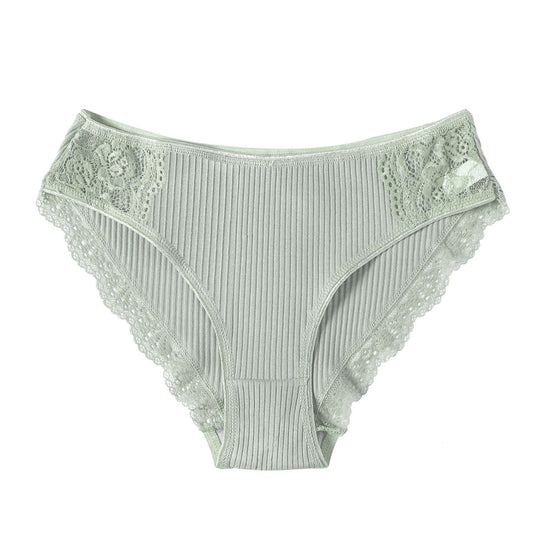 Striped Cotton Lace Panties Briefs Women Underwear Women Underwear