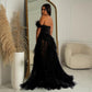 Amara Sleeveless Wrap Mesh Maxi Party Dress