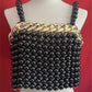 Pearl Chain Statement Vest Top