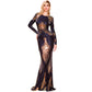 Maryangel Rebel women's evening dress featuring long sequins and stylish stitching for spring summer formal occasions.