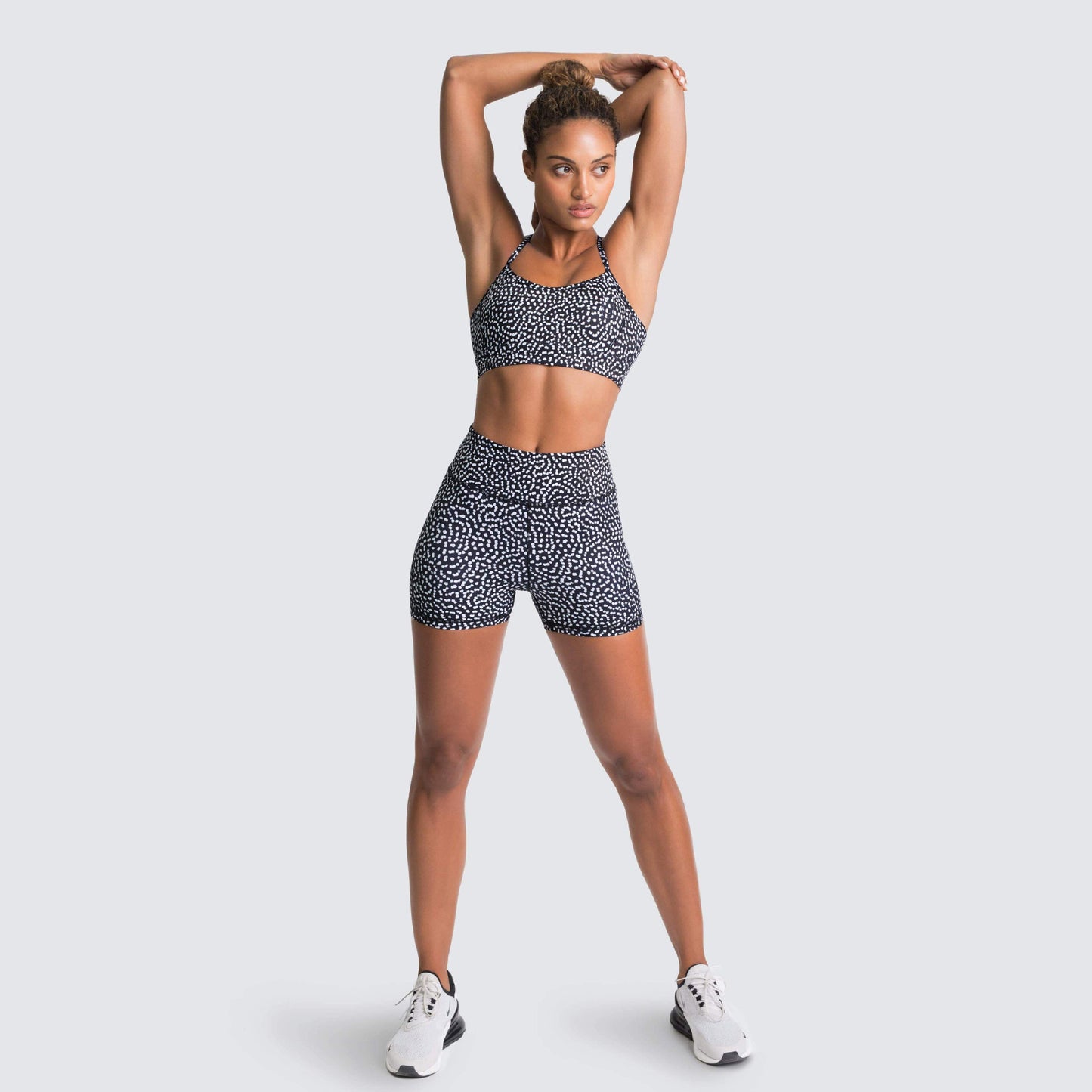 Yoga Two Piece Set Summer Women Adjustable Bra Shorts Workout Exercise Outfit