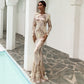 Maryangel Rebel women's evening dress with stitching details, featuring a long sequined design for formal occasions.