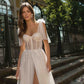 Maryangel Rebel women's sexy sling backless wedding dress with see-through design and split detail.