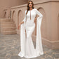 Maryangel Rebel women's maxi dress with bell sleeves and fishtail design in solid color, elegant formal gown.