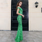 Maryangel Rebel women's sexy sequined tube top fishtail dress, perfect for banquets and formal events.
