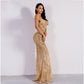 Maryangel Rebel women's sexy sequined tube top dress, featuring a fishtail design, perfect for formal banquets and parties.