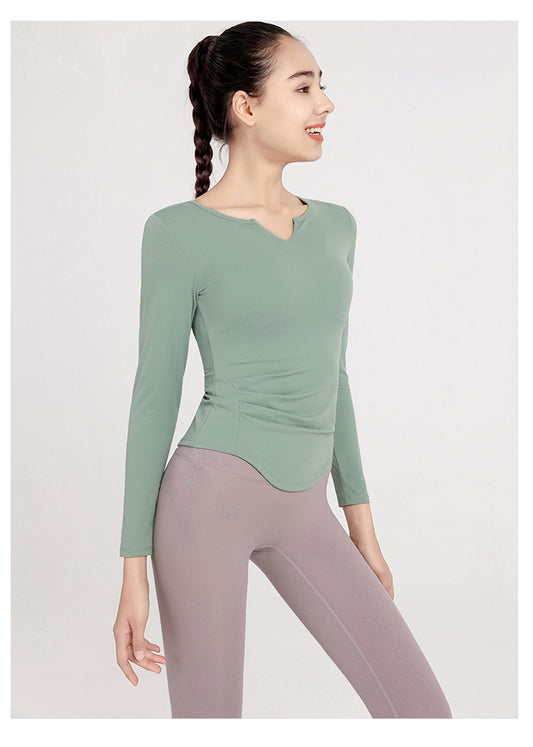 Sports Top Women Long Sleeve Skinny Yoga Clothes Running Casual Quick Drying Clothes Slim Fit Sexy Workout Clothes