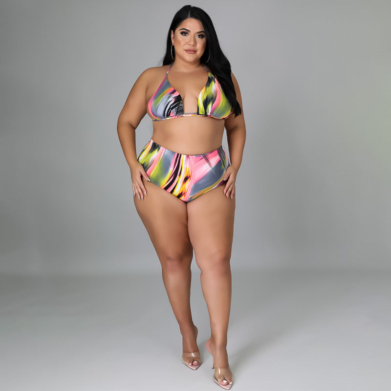 Taglie forti Abbigliamento donna Primavera Costume da bagno sexy Pantaloni Abito a tre pezzi
