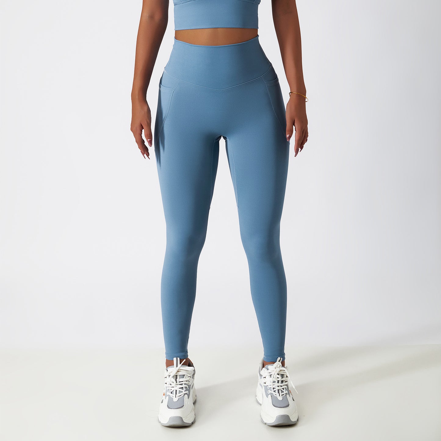 Respirant nuage sentiment taille haute hanche ascenseur pantalons de Yoga poche d'usure extérieure serré exercice course pantalon séchage Fitness pantalon