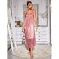 Sling Pyjamas Femmes Deux Pièces Ensemble Longue Robe Soie Haute Qualité Home Wear Set