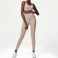 Seamless Nude Feel Yoga Suit Women Sportswear Suit Running Fitness Clothes Suit
