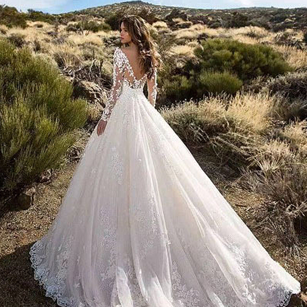 Elena Lace Long Sleeve Bridal Dress