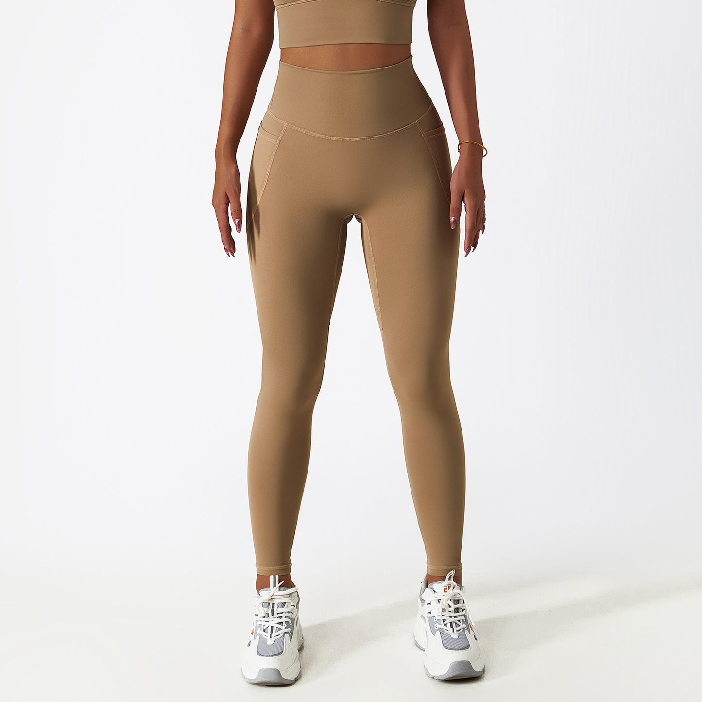 Respirant nuage sentiment taille haute hanche ascenseur pantalons de Yoga poche d'usure extérieure serré exercice course pantalon séchage Fitness pantalon