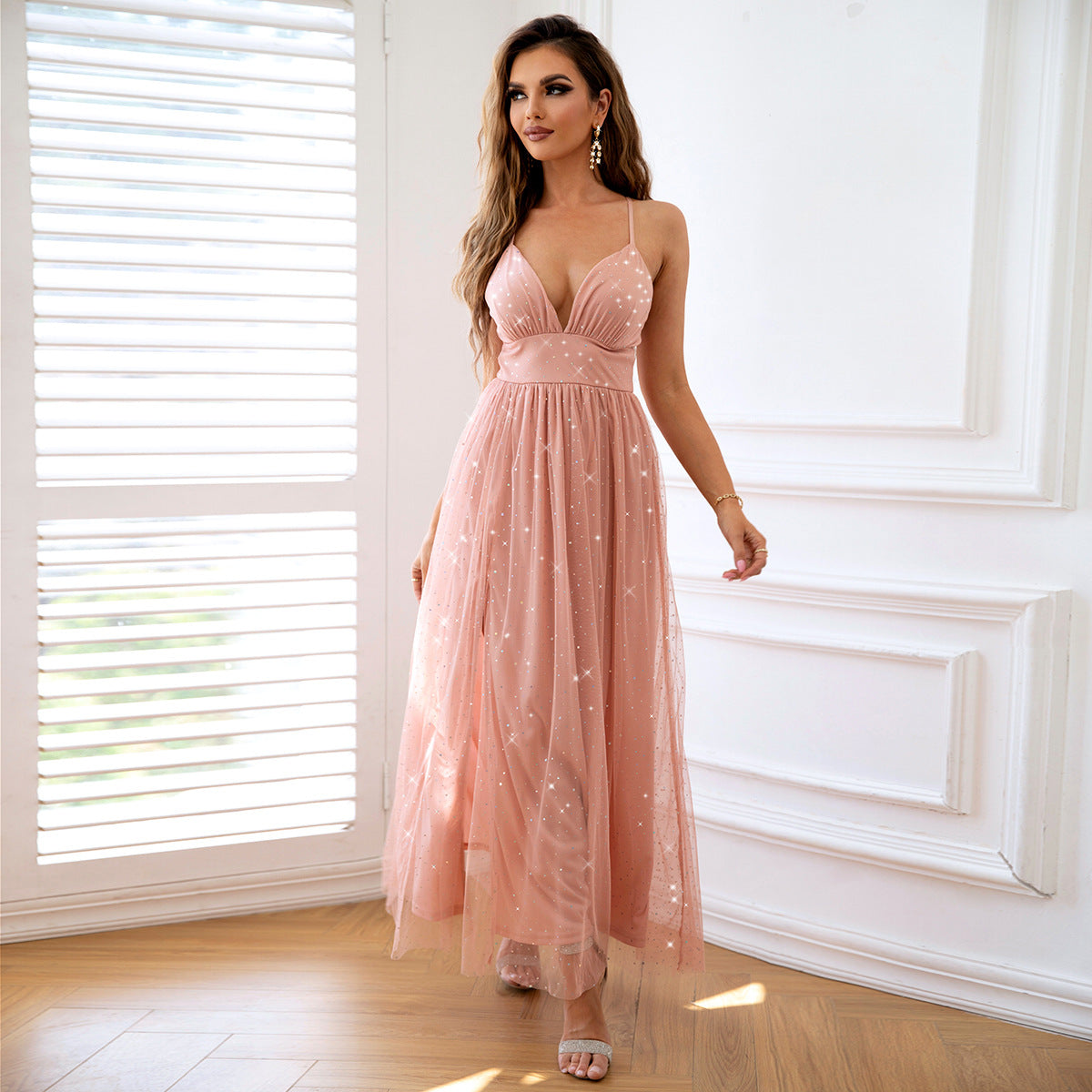 Aurora Sparkling Mesh Party Dress