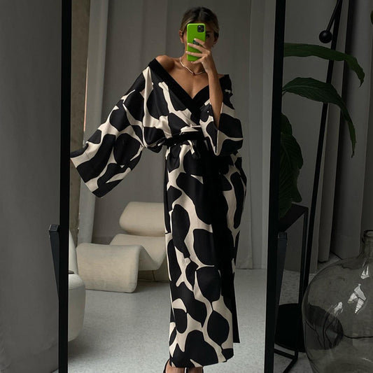 Plus size women's satin pajamas by Maryangel Rebel, featuring 3/4 sleeves and a cool feeling design, ideal for home wear.