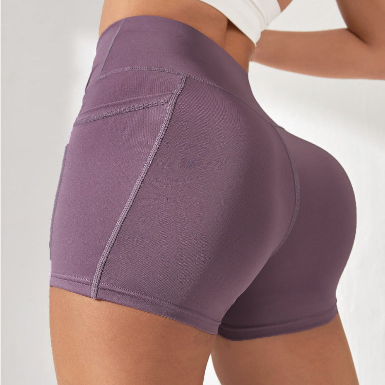Sports Yoga Primer Shorts Évacuation de l'humidité Séchage rapide Respirant Running Shorts d'entraînement