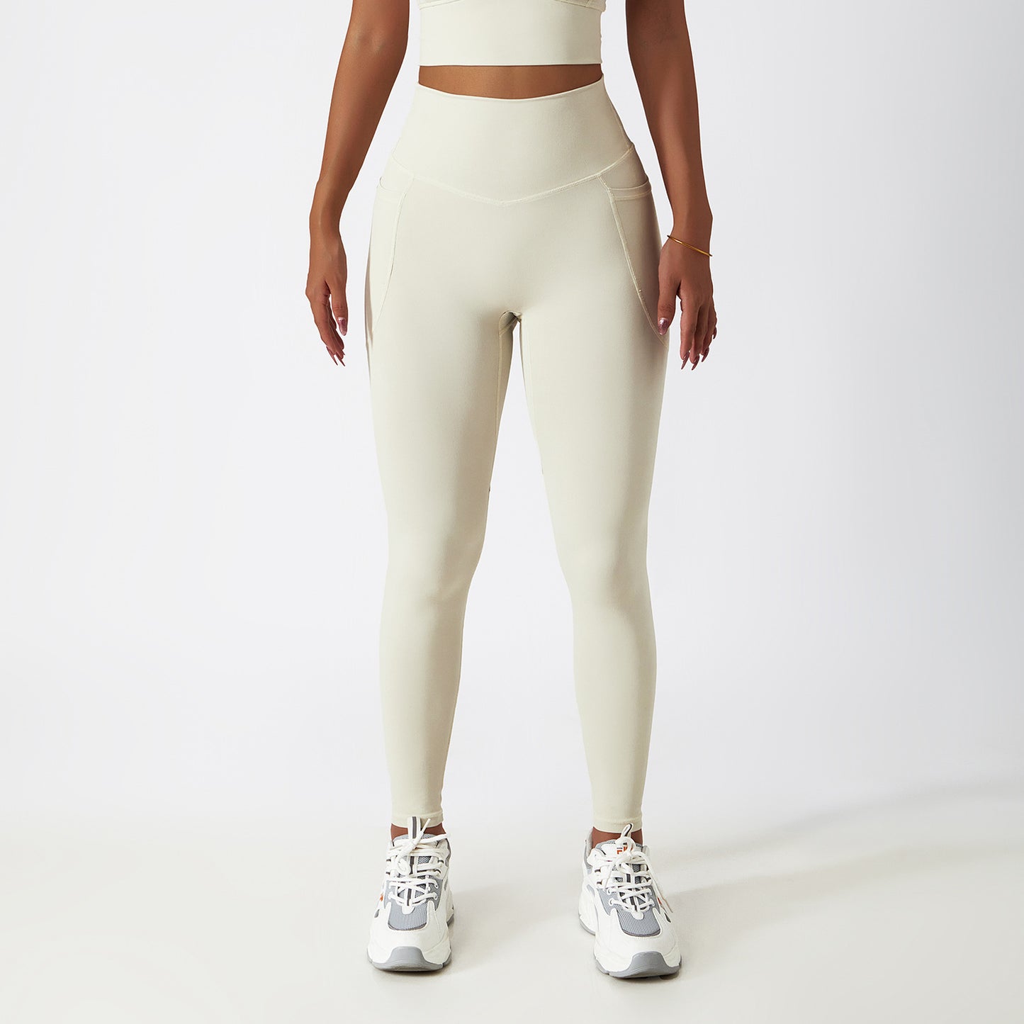 Respirant nuage sentiment taille haute hanche ascenseur pantalons de Yoga poche d'usure extérieure serré exercice course pantalon séchage Fitness pantalon
