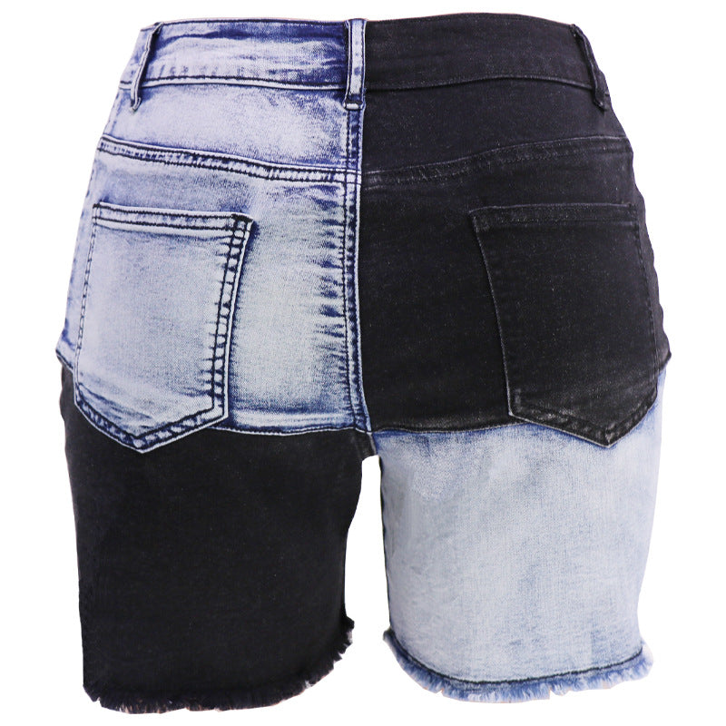 High-waist denim shorts for women by Maryangel Rebel, featuring a classic design and a stylish, casual look.
