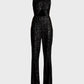 Eva Noir Sequin Party Sleeveless Jumpsuit