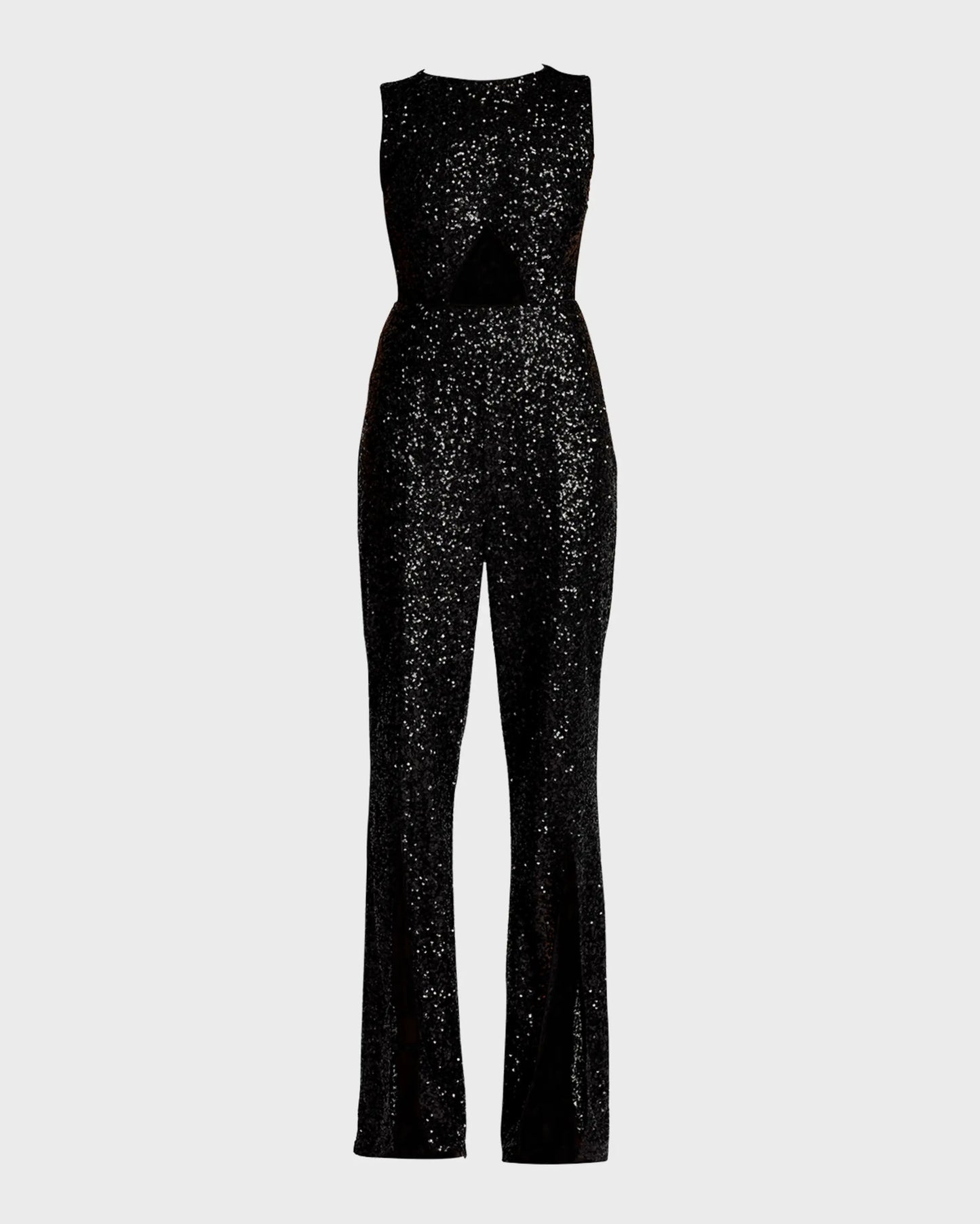 Eva Noir Sequin Party Sleeveless Jumpsuit