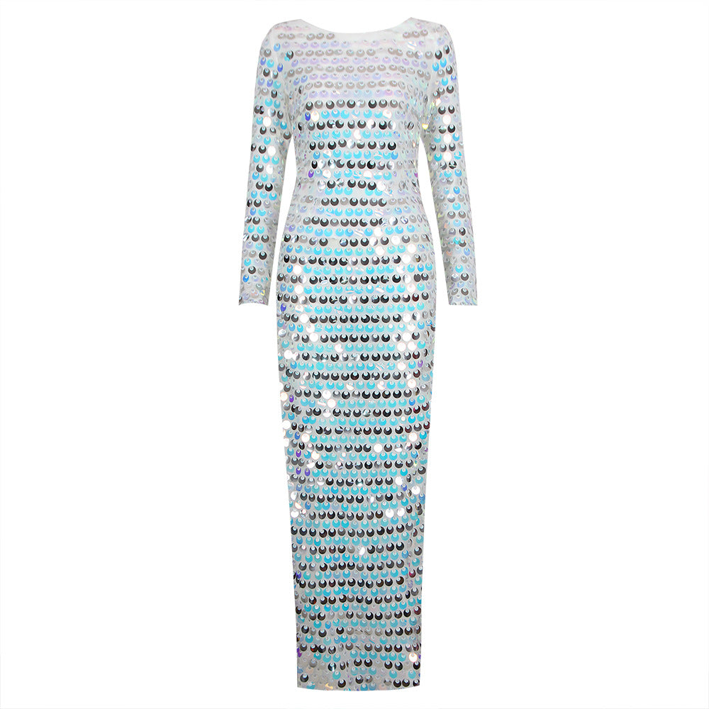 Viviana One-Shoulder Luxe Sequin Cocktail Dress