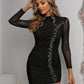 Lusiana Pearl Detail Bodycon Party Dress