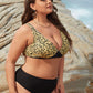 Fossacesia Printed High Waist Split Bikini
