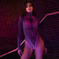 Personnalité Femme Vêtements Maigre Minceur Tendance Haute Qualité Technologie Imprimé Body Haut pour Femme
