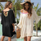 Plus Size Seaside Holiday Blouse Outer Wear Multicolored Tassel Stitching Loose Beach Dress