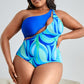 Maillot de bain femme une pièce sexy à imprimé floral taille plus slim fit amincissant