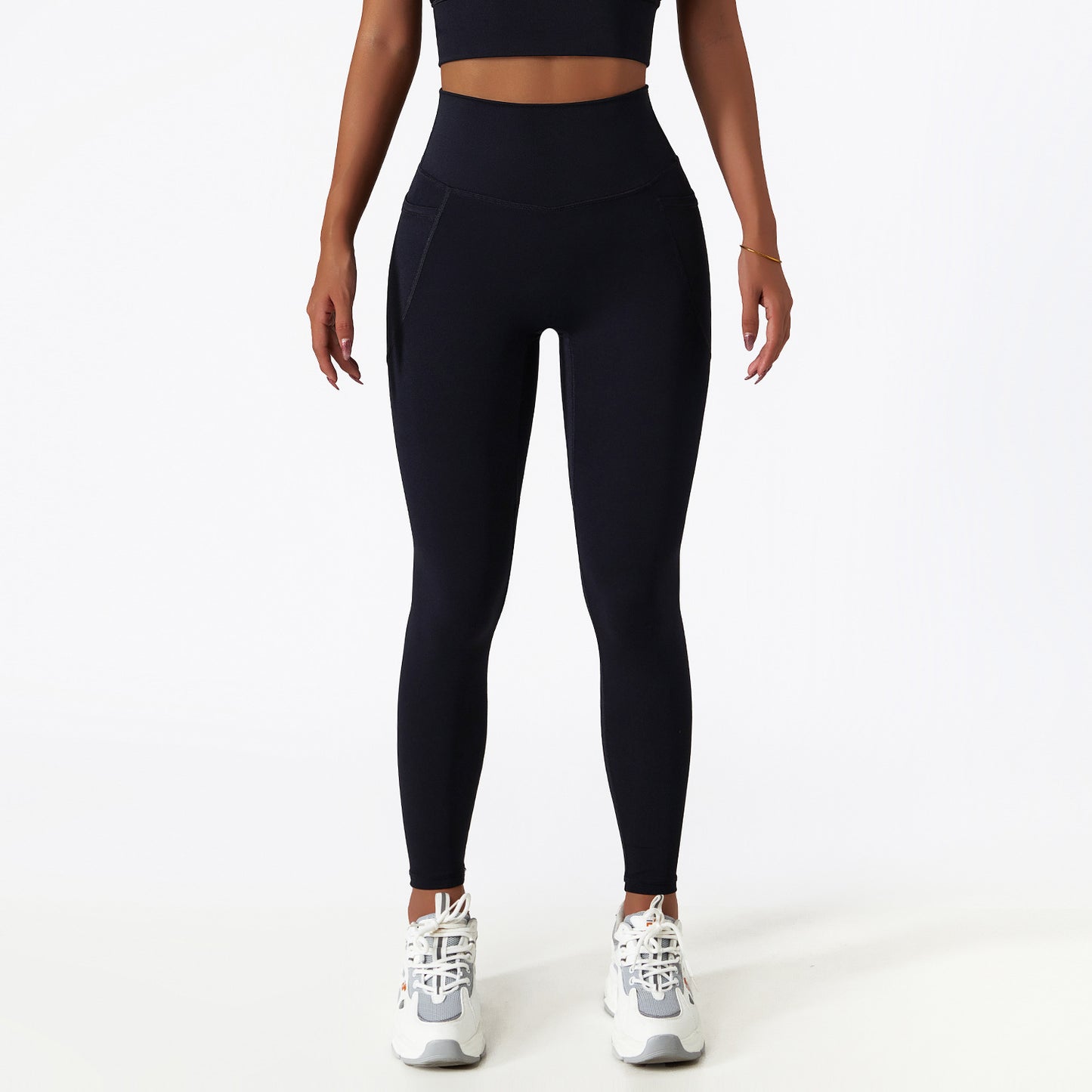Respirant nuage sentiment taille haute hanche ascenseur pantalons de Yoga poche d'usure extérieure serré exercice course pantalon séchage Fitness pantalon
