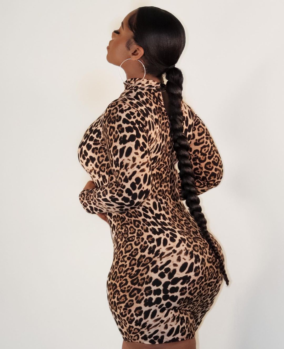 Plus size leopard print dress by Maryangel Rebel, featuring a flattering silhouette and stylish design.