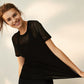 Quick-Drying Yoga Fitness Sportswear Breathable Mesh Stitching Running Exercise T-shirt Women