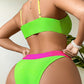 Bikini Double Bikini couture maillot de bain noué maillot de bain femme Sexy maillot de bain couleur assortie