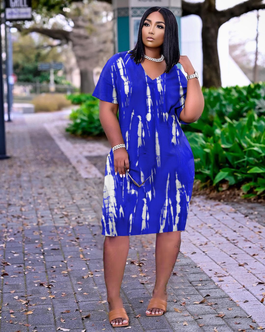 Plus size Maryangel Rebel classic printed dress with vibrant patterns and a flattering fit for women.