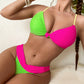 Bikini Double Bikini couture maillot de bain noué maillot de bain femme Sexy maillot de bain couleur assortie